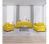 vidaXL Ensemble de Canapés avec Coussins 3 pcs, Canapés avec Accoudoirs et Dossier, Ensemble de Meubles, Mobilier de Salon, 3201686