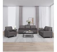 vidaXL Ensemble de Canapés avec Coussins 3 pcs, Canapés avec Accoudoirs et Dossier, Ensemble de Meubles, Mobilier de Salle 3201340