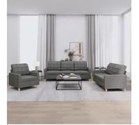 vidaXL Ensemble de Canapés avec Coussins 3 pcs Canapés avec Accoudoirs et Dossier Ensemble de Meubles Mobilier de Salon 3201243