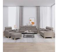 vidaXL Ensemble de Canapés avec Coussins 4 pcs, Canapés avec Accoudoirs, Ensemble de Meubles avec Repose-pieds Salon, 3201551