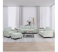 vidaXL Ensemble Canapés 4 pcs Gris clair Velours