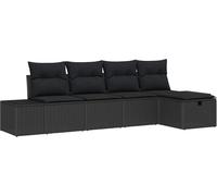 vidaXL Ensemble de canapés avec coussins 6 pcs Poly-Rattan
