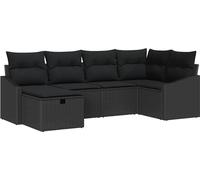 vidaXL Ensemble de canapés avec coussins 7 pcs poly rotin