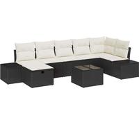 vidaXL Ensemble de canapés avec coussins 8 pièces en polyrotin