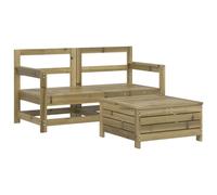 vidaXL Ensemble de canapés de jardin 3 pièces en pin imprégné