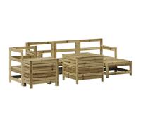 vidaXL Ensemble de canapés de jardin, 7 pièces, en pin imprégné