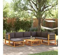 vidaXL Ensemble de canapés de jardin 8 pièces avec coussins en bois d'acacia et corde