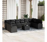 Vidaxl Ensemble De Canapés De Jardin De 11 Pièces Avec Coussins Beige Poly Rattan Beige