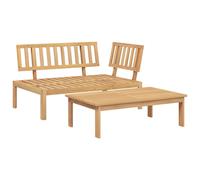 vidaXL Ensemble de canapés de jardin en palettes de 2 pièces en bois massif d'acacia
