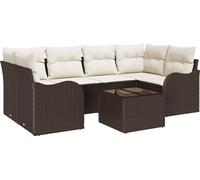 vidaXL Ensemble de canapés de jardin marron 55 x 55 x 37 cm en polyrotin