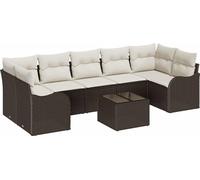 vidaXL Ensemble de canapés de jardin marron 55 x 55 x 37 cm en polyrotin