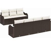 vidaXL Ensemble de canapés de jardin marron 55 x 55 x 37 cm en polyrotin