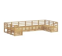 vidaXL Ensemble de canapés d'extérieur 10 pcs Blanc, Set de Salon de Jardin, canapé d'extérieur Moderne, sièges Confortables, mobilier Durable pour terrasse