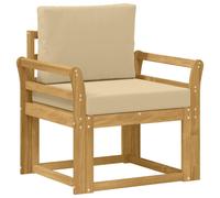 vidaXL Ensemble de canapés d'extérieur, 2 pièces, en polyester, blanc et beige