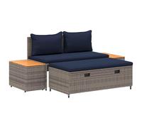 vidaXL Ensemble de canapés d'extérieur 4-Nombre de Places 4 pcs, Canapé de Jardin Chic, mobilier Moderne, Banc rectangulaire Multifonction, Assise en Acacia compacte pour terrasse