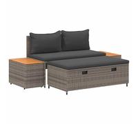 vidaXL Ensemble de canapés d'extérieur 4-Nombre de Places 4 pcs, Canapé de Jardin Chic, mobilier Moderne, Banc rectangulaire Multifonction, Assise en Acacia compacte pour terrasse