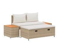 vidaXL Ensemble de canapés d'extérieur 4-Nombre de Places 4 pcs, Canapé de Jardin Chic, mobilier Moderne, Banc rectangulaire Multifonction, Assise en Acacia compacte pour terrasse