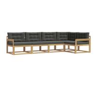 vidaXL Ensemble de canapés d'extérieur 4 pcs Blanc et Anthracite, Ensemble mobilier de Jardin Moderne, résistant aux intempéries, canapé d'angle Confortable, Parfait pour la Piscine