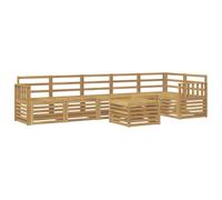 vidaXL Ensemble de canapés d'extérieur 7 pcs Blanc 59 x 59 x 37 cm, Salon de Jardin, Ensembles Modernes, canapés modulaires, Salle à Manger détente, Ensemble Bois, Design pour Patio