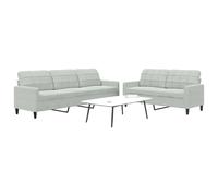 Canape droit vidaxl 3 places en velours gris 77 x 157 x 80 cm gris G