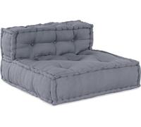 vidaXL Ensemble de canapés modulaires, tissu gris, 210 x 140 x 56 cm