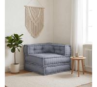 vidaXL Ensemble de canapés modulaires, tissu gris, 70 x 70 x 56 cm