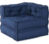 Ensemble de canapés modulaires vidaXL, 3 pièces, tissu indigo