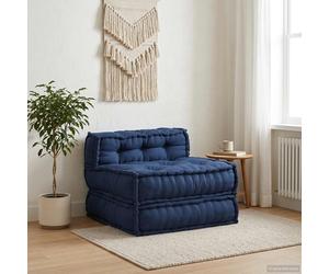 vidaXL Ensemble de canapés modulaires, tissu indigo, 70 x 70 x 56 cm