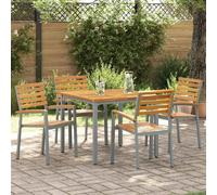 vidaXL Ensemble de Chaises de Jardin 4 Pièces Gris