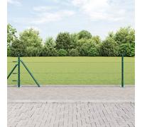 vidaXL Ensemble de Clôture 2 Pièces Vert Forêt Acier Revêtu de Poudre