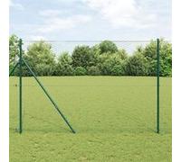 vidaXL Ensemble de Clôture Ensemble de 2 Vert Métal 25m x 1.5m Durable 3352686 Vert G