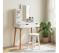 vidaXL Ensemble de Coiffeuse FAUSKE 3 pc Blanc 76 x 50 x 143 cm 3438579