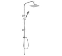 vidaXL Ensemble de douche à deux têtes – douchette et pomme de douche carrée réglable 95 cm