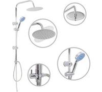 vidaXL Ensemble de douche à double pommeau avec douchette à main en acier inoxydable
