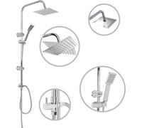 vidaXL Ensemble de douche à double pommeau avec douchette à main acier inoxydable