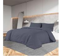 vidaXL Ensemble de housse de couette Anthracite 140x200 cm Microfibre 135934