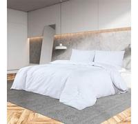 vidaXL Ensemble de housse de couette Blanc 135x200 cm Microfibre136021 Blanc G