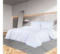 vidaXL Ensemble de housse de couette Blanc 200x200 cm Coton136159 Blanc G