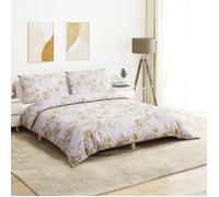 vidaXL Ensemble de housse de couette blanc et marron 140x200 cm Coton 136413