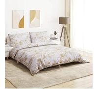 vidaXL Ensemble de housse de couette 136412 – Coton 200x220 cm – Blanc et marron
