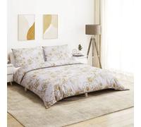 Vidaxl Ensemble De Housse De Couette Blanc Et Marron 260x240 Cm Coton