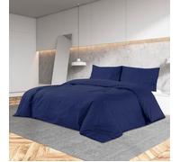 vidaXL Ensemble de housse de couette Bleu marine 240x220 cm Microfibre 136000