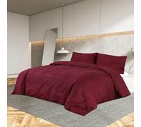 Vidaxl Ensemble De Housse De Couette Bordeaux 140x200 Cm Coton