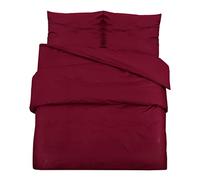 vidaXL Ensemble de Housse de Couette Bordeaux 260x240 cm Microfibre