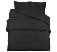 vidaXL Ensemble housse de couette et taie d'oreiller 200x220 cm coton noir