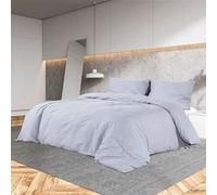 vidaXL Ensemble de housse de couette Gris 135x200 cm Microfibre légère135957 Gris G