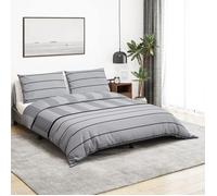 vidaXL Ensemble de housse de couette Gris 200x200 cm Coton 136436