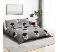 Vidaxl Ensemble De Housse De Couette Gris 200x200 Cm Coton