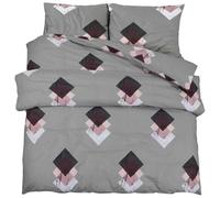 vidaXL Ensemble de housse de couette 136472 200x220 cm Coton Gris