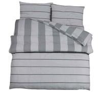 vidaXL Ensemble de housse de couette Gris 200x220 cm Coton 136442
